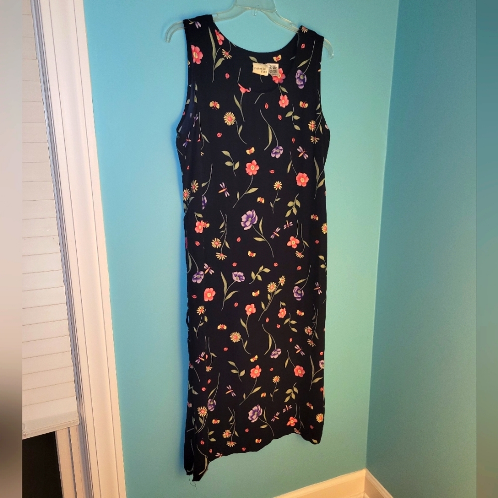 Vintage 90s Maxi Floral Sheath Dress sz. 16